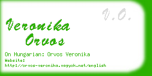 veronika orvos business card